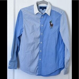 NOT FOR SALE Ralph Lauren Large Pony button down shirt Boys Size 14/16.